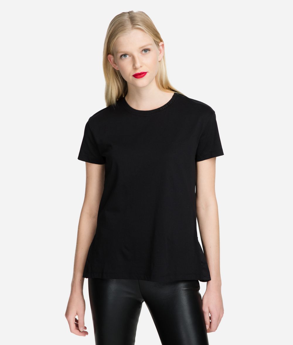 KARL LAGERFELD Logo Collar T-Shirt T-shirt Woman f