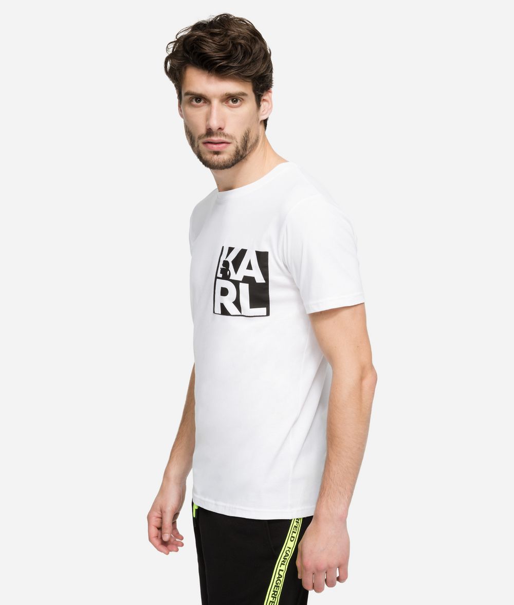 KARL LAGERFELD Logo Print T-Shirt T-shirt Man d