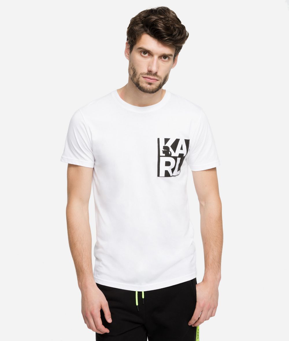 KARL LAGERFELD Logo Print T-Shirt T-shirt Man f