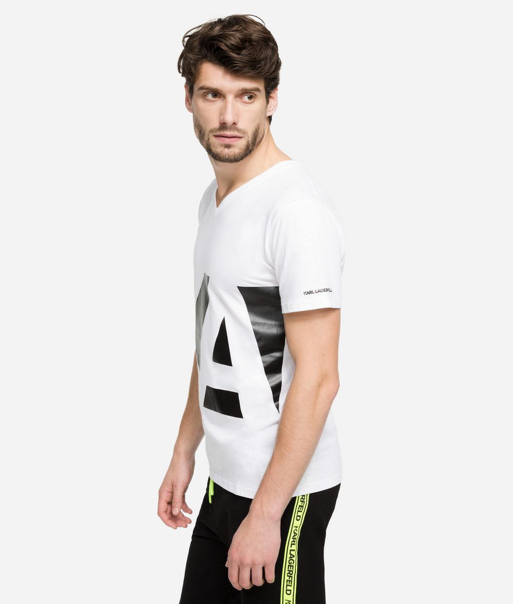 KARL LAGERFELD V-Neck Logo T-Shirt T-shirt Man d