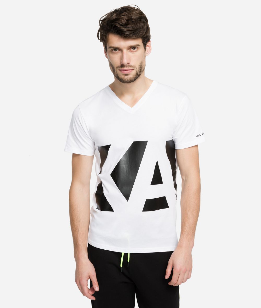 KARL LAGERFELD V-Neck Logo T-Shirt T-shirt Man f