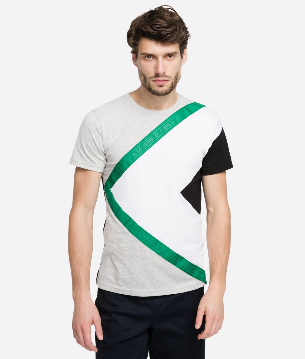 KARL LAGERFELD Printed Logo Tape T-Shirt T-shirt Man f