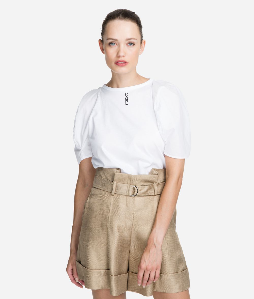 KARL LAGERFELD Top mit Oversize-Ärmeln T-Shirt Damen f