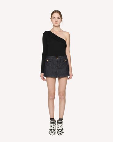 REDValentino One-shoulder jersey top