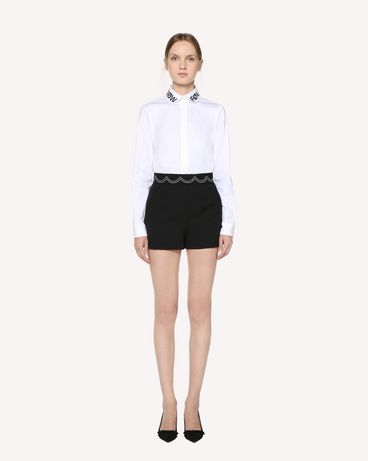 REDValentino "Follow Me Now" embroidered Cotton Poplin shirt