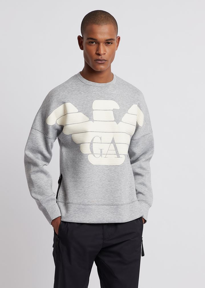 R-EA-MIX sweatshirt in lightweight scuba fabric R-EA-MIX sweatshirt in lightweight scuba fabric
