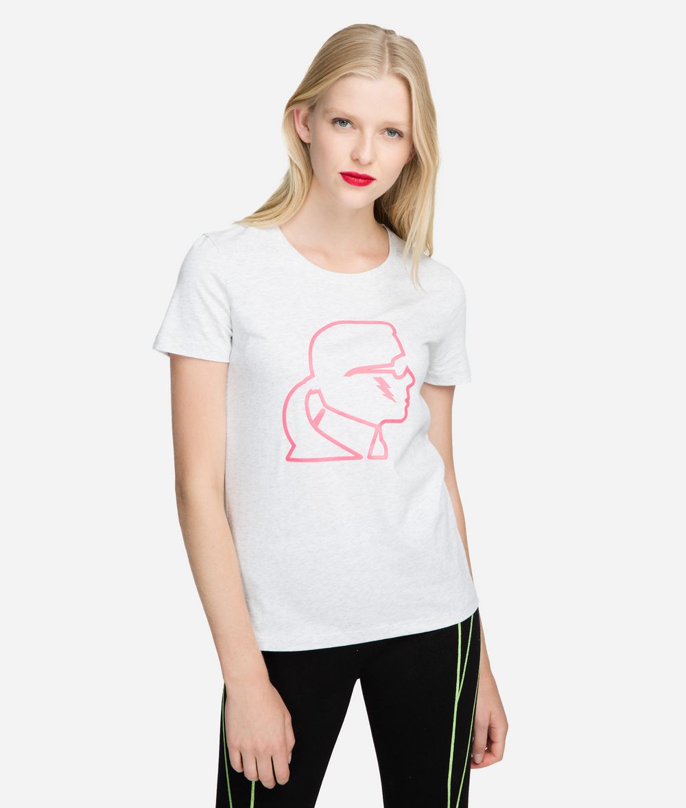 KARL LAGERFELD Neon Logo T-Shirt T-shirt Woman f
