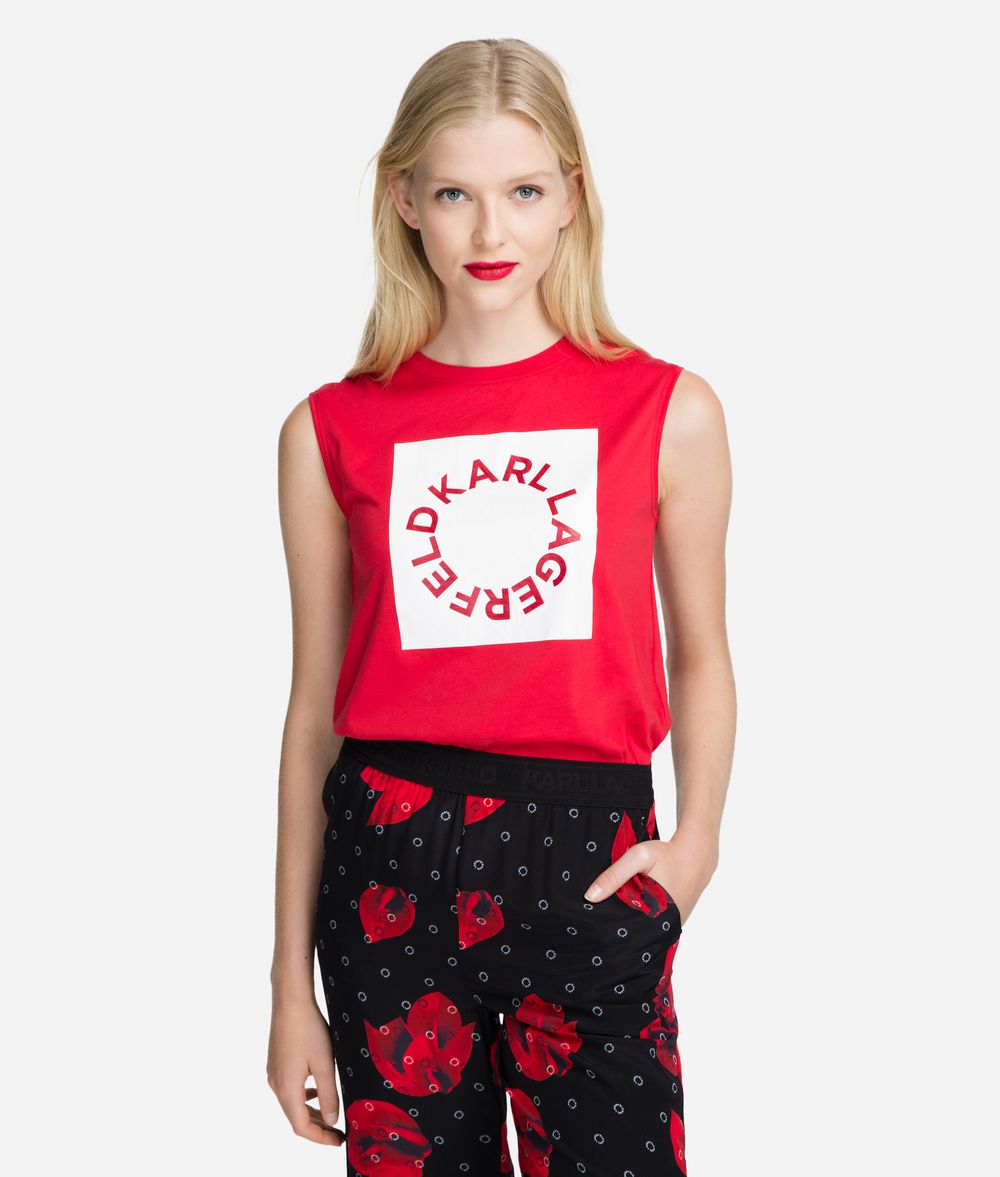 KARL LAGERFELD Circle Logo Tank Tank Woman f