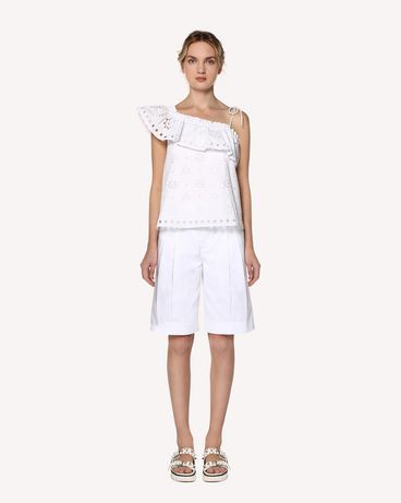 REDValentino Sangallo embroidered cotton voile top