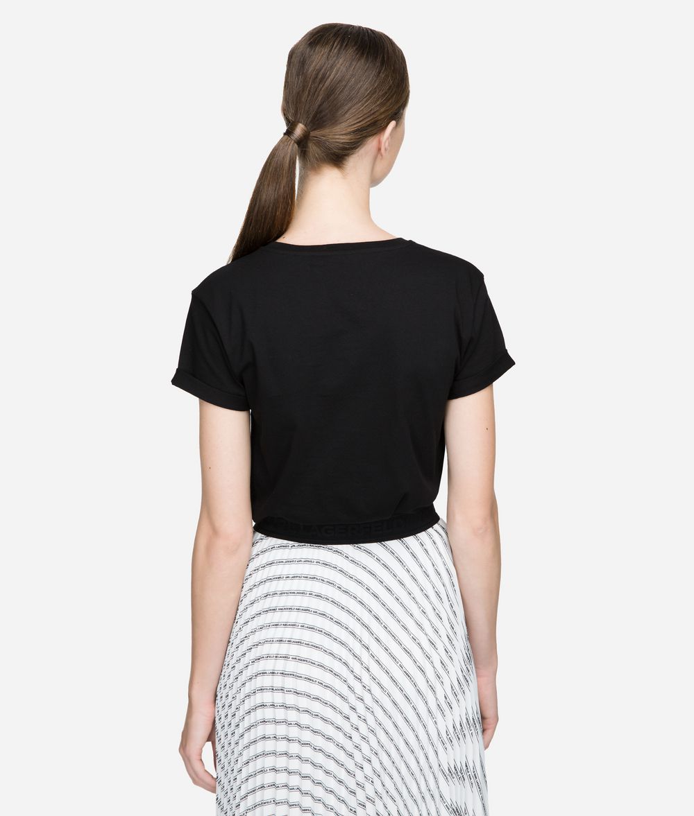 KARL LAGERFELD Rue Lagerfeld Logo T-Shirt T-shirt Woman d