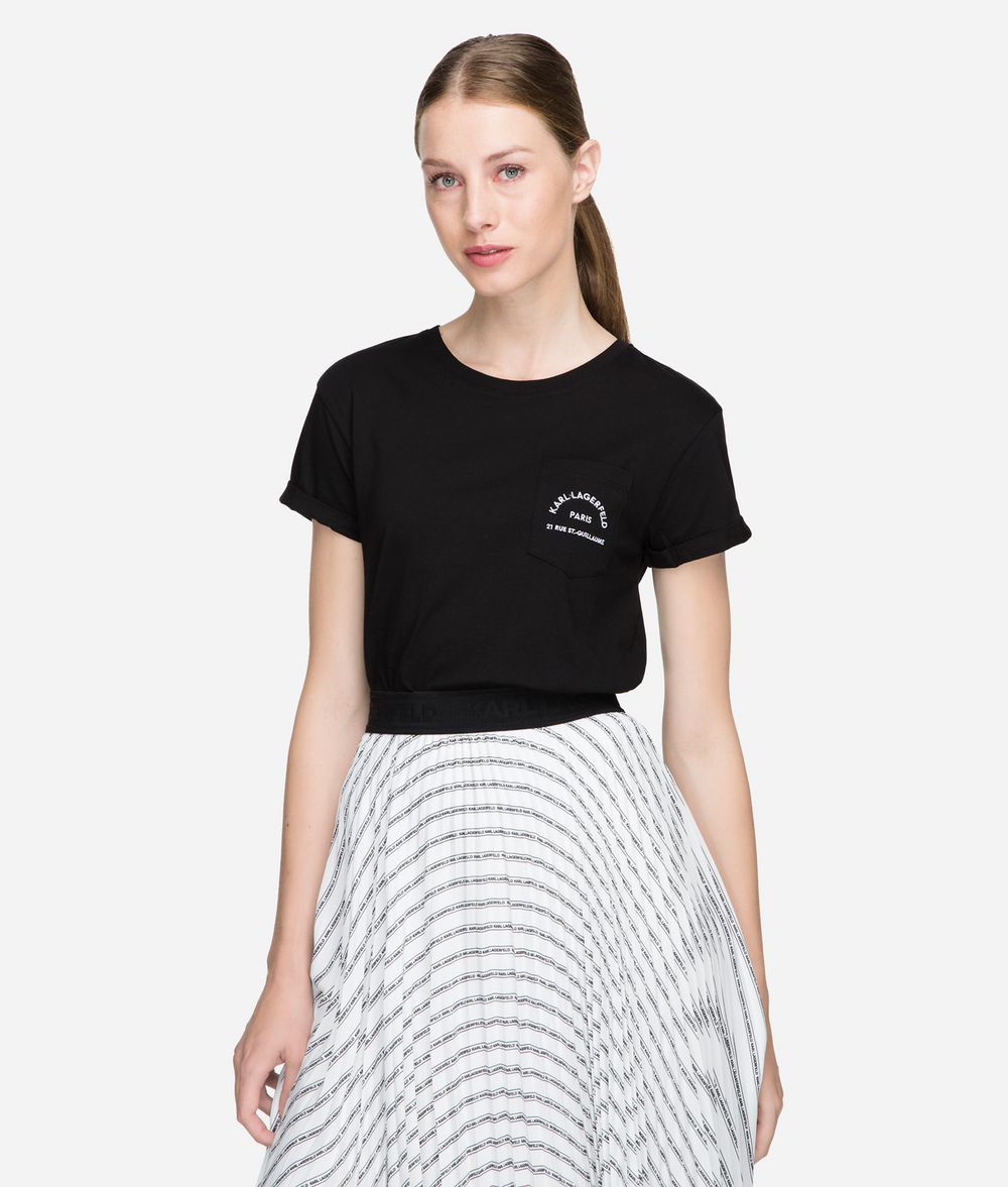 KARL LAGERFELD Rue Lagerfeld Logo T-Shirt T-shirt Woman f