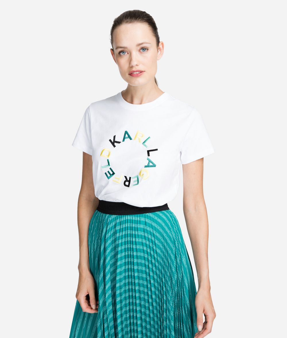 KARL LAGERFELD Circle Logo T-Shirt T-shirt Woman f