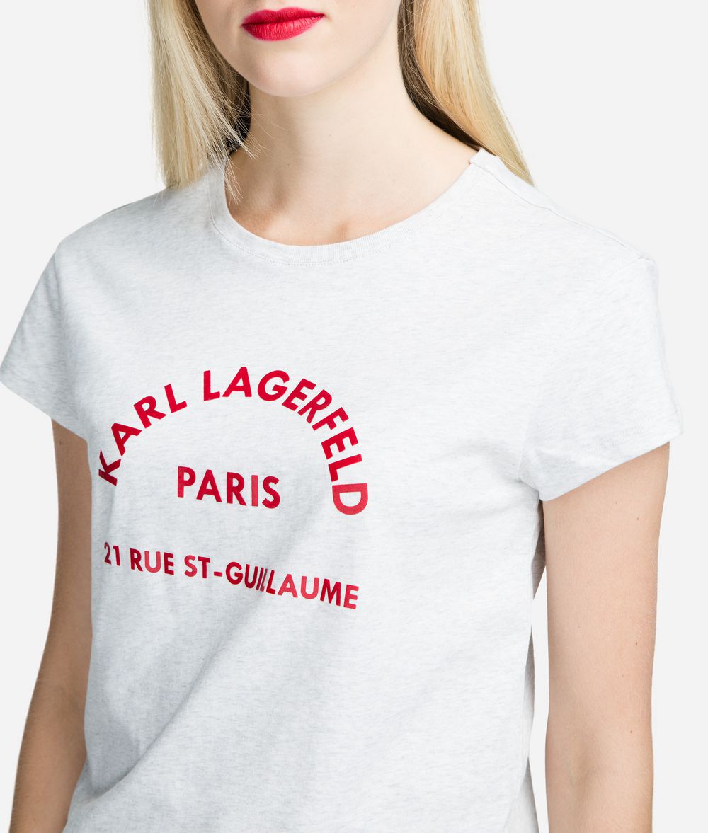 KARL LAGERFELD Rue Lagerfeld Logo T-Shirt T-shirt Woman d