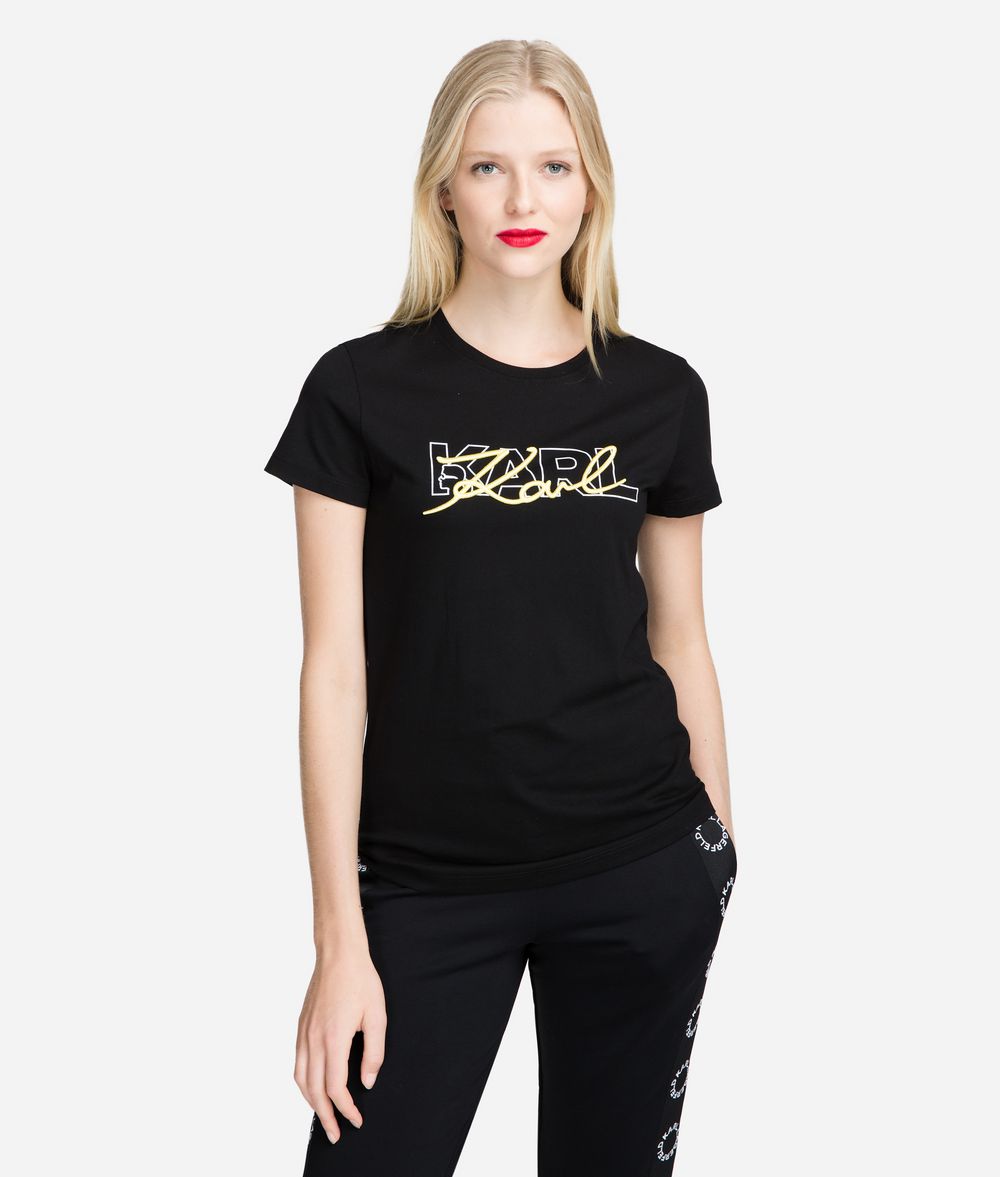 KARL LAGERFELD Double Logo T-Shirt T-shirt Woman f
