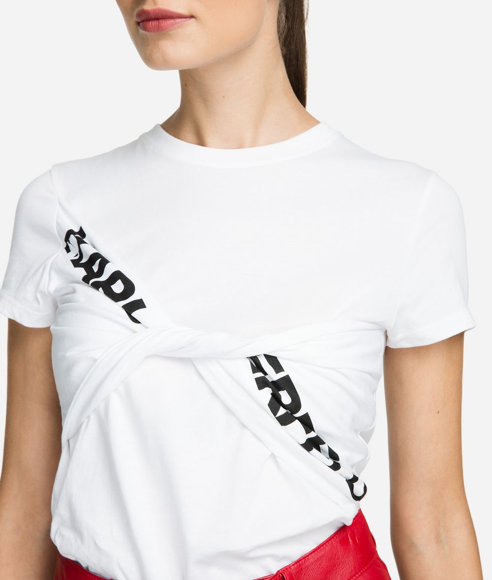 KARL LAGERFELD Twisted Logo T-Shirt T-shirt Woman d