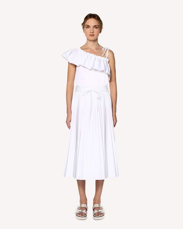 REDValentino Cotton Poplin top with braid detail