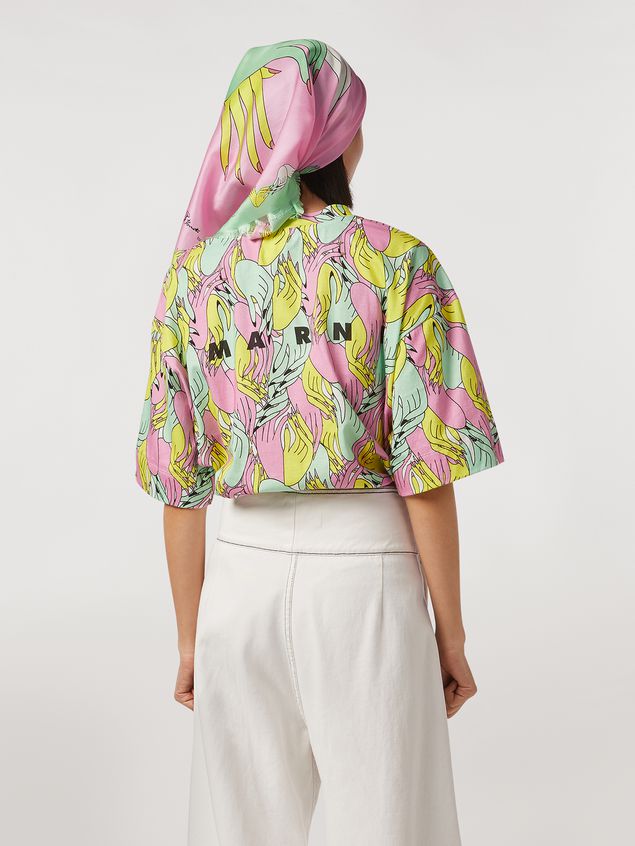 Short Sleeve T-Shirt Marni Cotton jersey T-shirt Prelude print by Bruno Bozzetto Woman