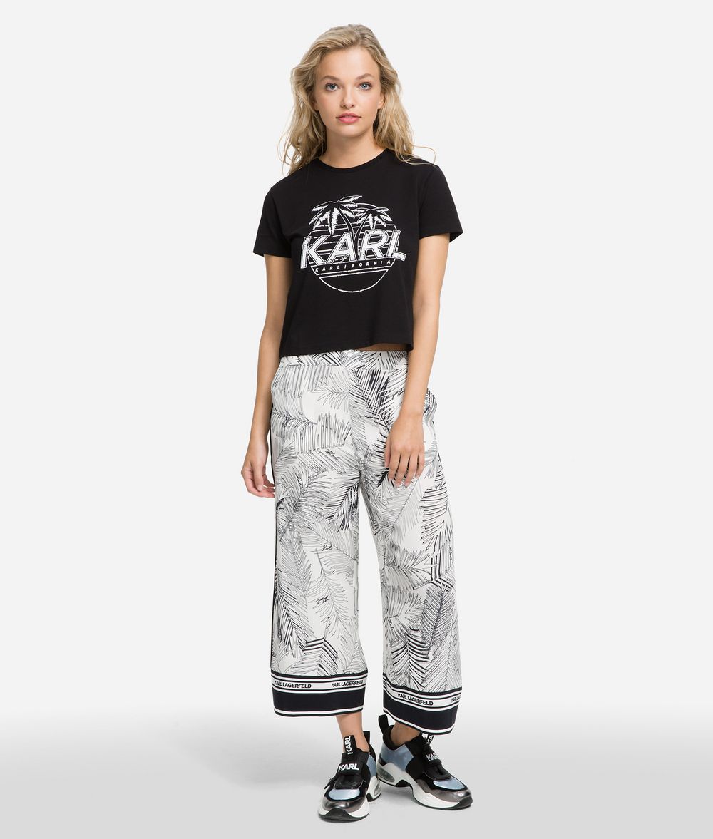 KARL LAGERFELD K/Karlifornia Cropped T-Shirt T-shirt Woman f
