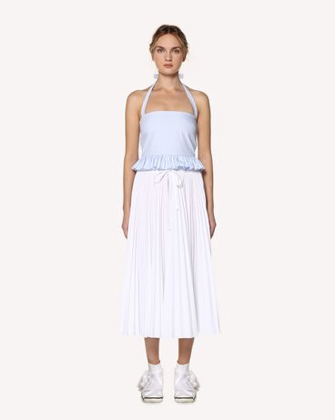 REDValentino Top aus gestreiftem Baumwollpopeline