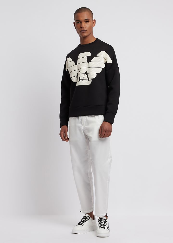 R-EA-MIX sweatshirt in lightweight scuba fabric R-EA-MIX sweatshirt in lightweight scuba fabric
