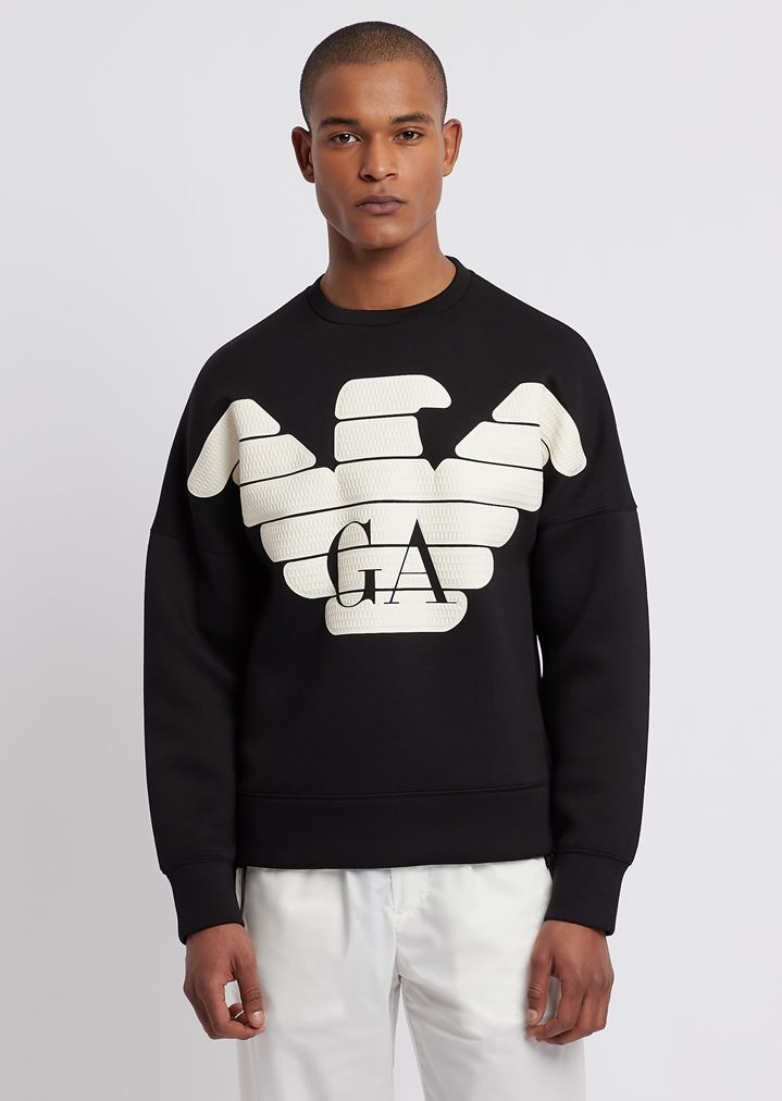 R-EA-MIX sweatshirt in lightweight scuba fabric R-EA-MIX sweatshirt in lightweight scuba fabric
