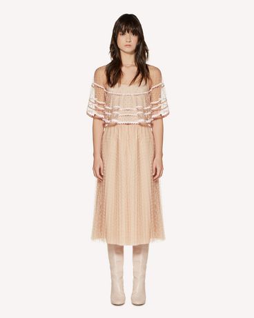 REDValentino Poncho aus Point d'Esprit-Tüll mit Zackenlitzen