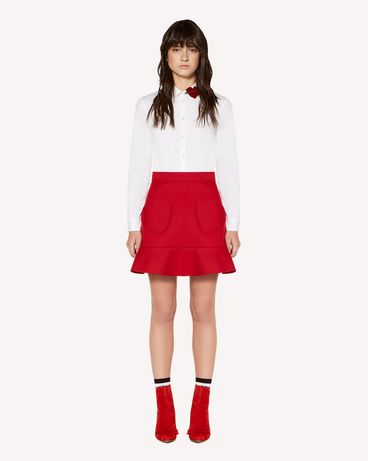 REDValentino Cotton-poplin shirt with heart patch detail
