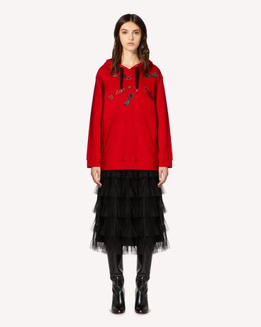 REDValentino Sweatshirt with Heart and Arrow embroidery