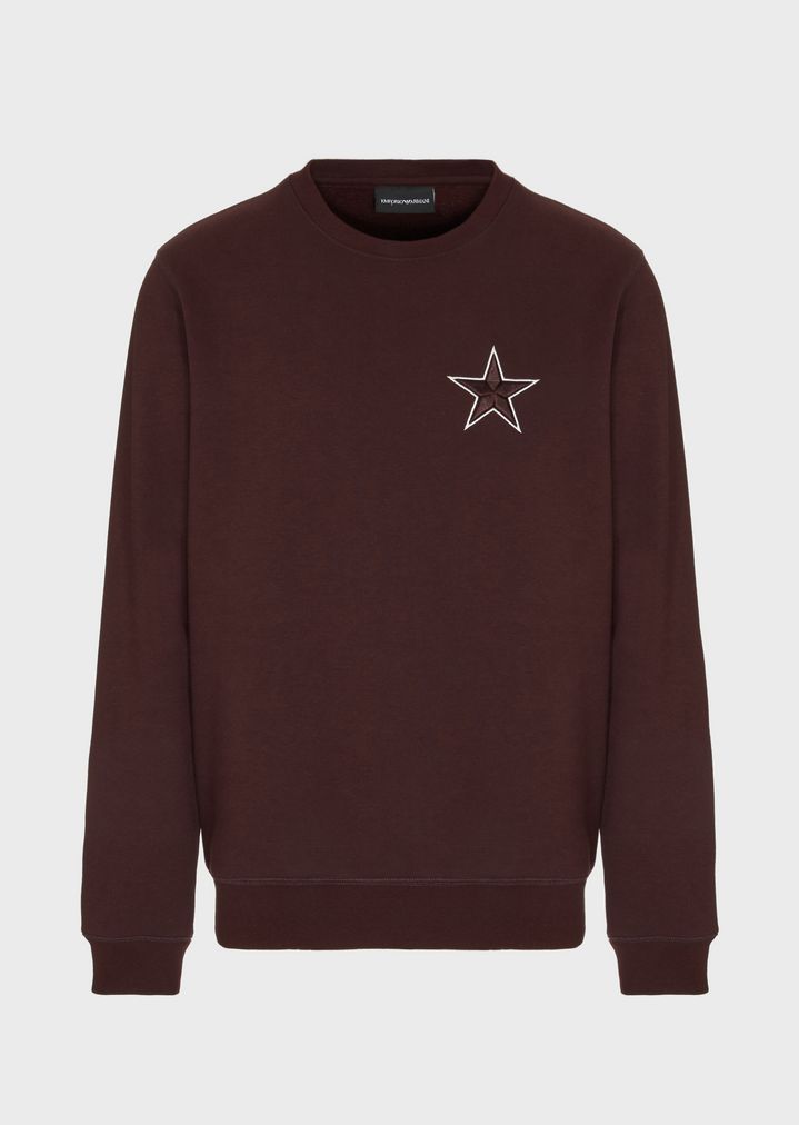 Sweatshirt with star and embroidered logo Sweatshirt with star and embroidered logo