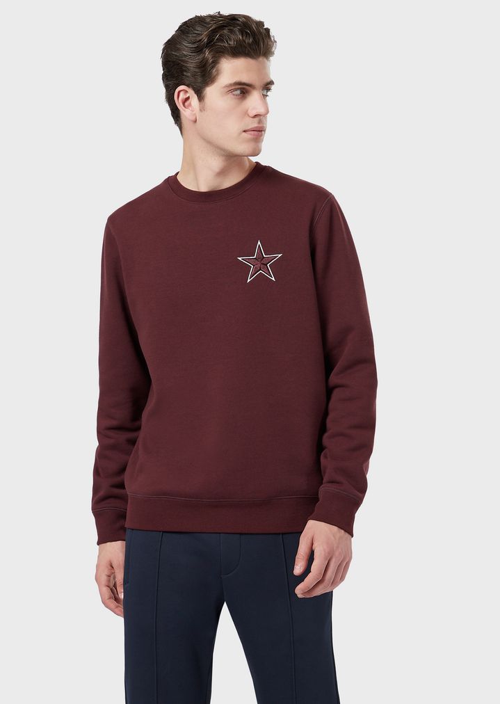 Sweatshirt with star and embroidered logo Sweatshirt with star and embroidered logo