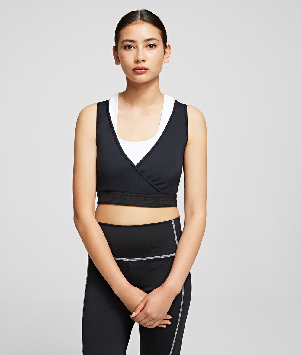 KARL LAGERFELD Rue St Guillaume Technical Top Tank Woman f