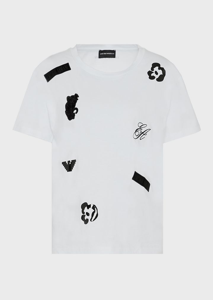 mercerised-jersey-t-shirt-with-velvet-patch-prints-and-details mercerised-jersey-t-shirt-with-velvet-patch-prints-and-details