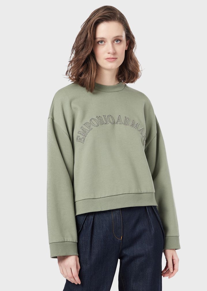 sweatshirt-with-matching-tone-logo-patches sweatshirt-with-matching-tone-logo-patches