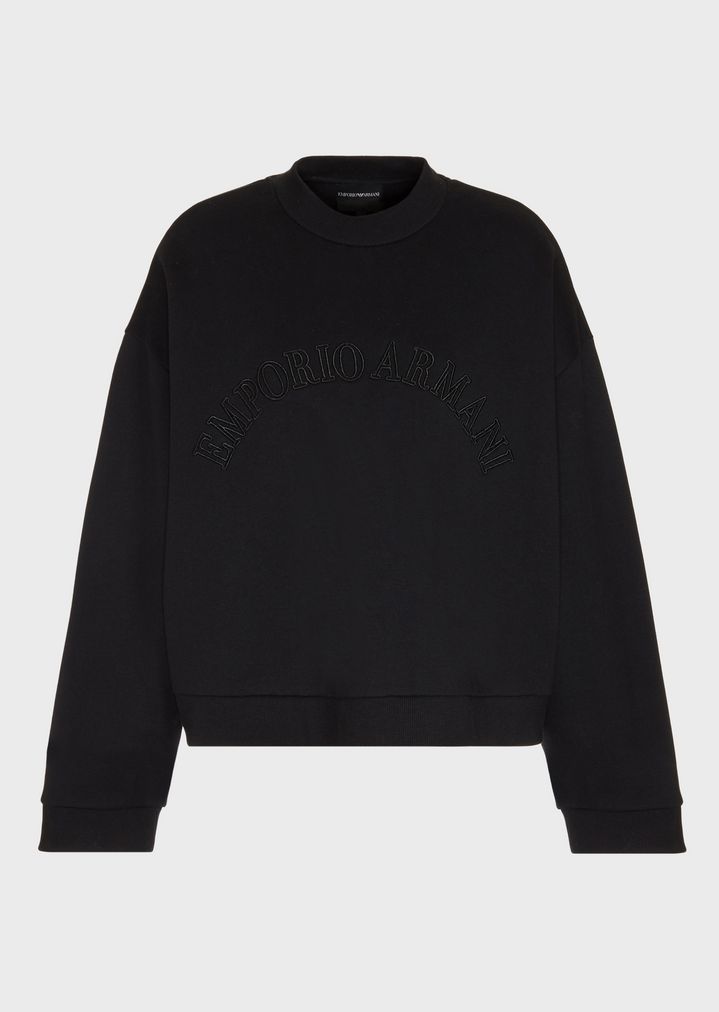 sweatshirt-with-matching-tone-logo-patches sweatshirt-with-matching-tone-logo-patches