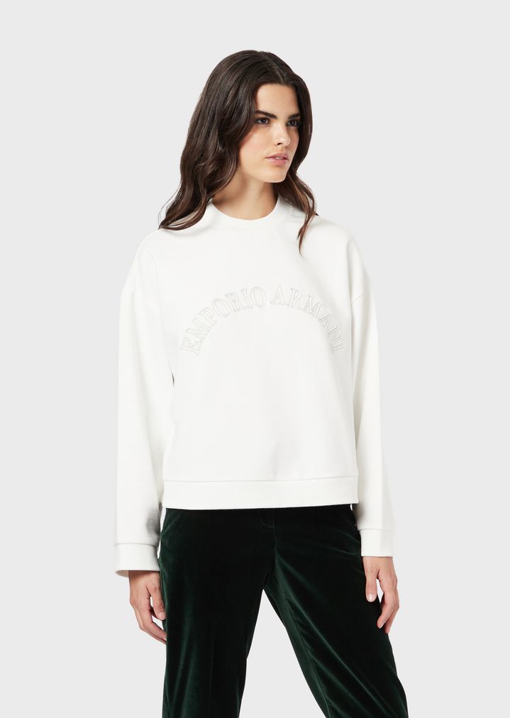 sweatshirt-with-matching-tone-logo-patches sweatshirt-with-matching-tone-logo-patches