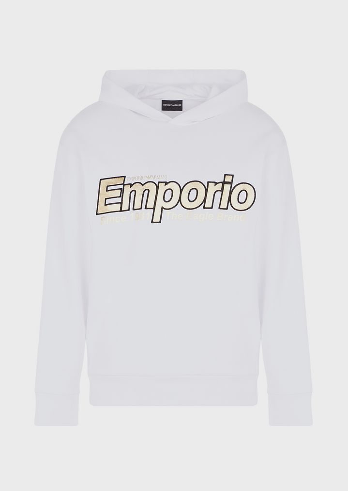 Sweatshirt mit Kapuze und gesticktem Reflektor-Logo Sweatshirt mit Kapuze und gesticktem Reflektor-Logo