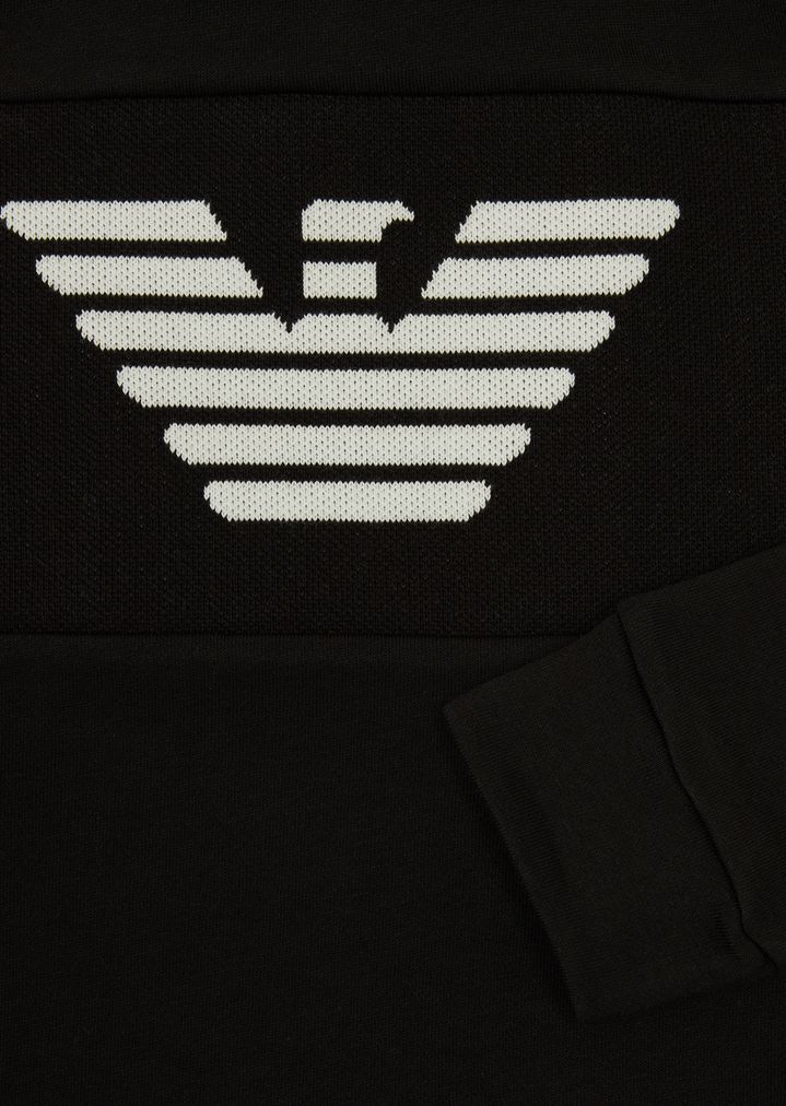 Sweatshirt with logo and hood Sweatshirt with logo and hood