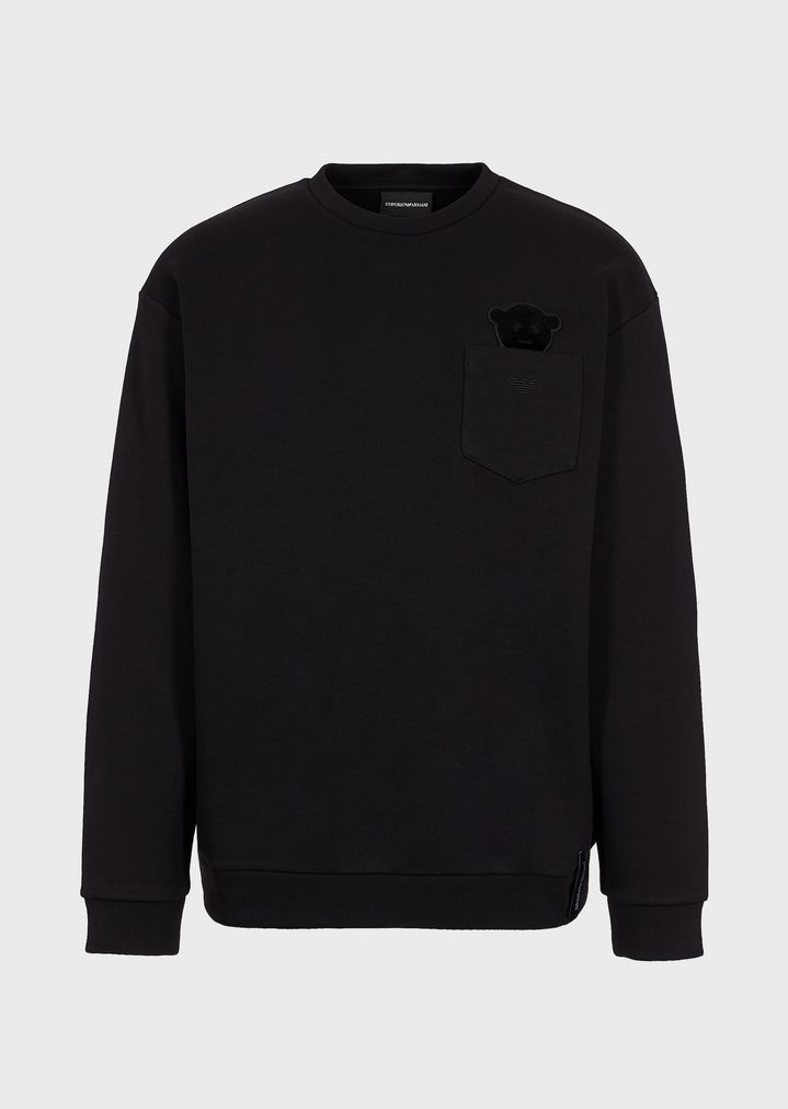 Manga Bear crew-neck sweatshirt with breast pocket Manga Bear crew-neck sweatshirt with breast pocket