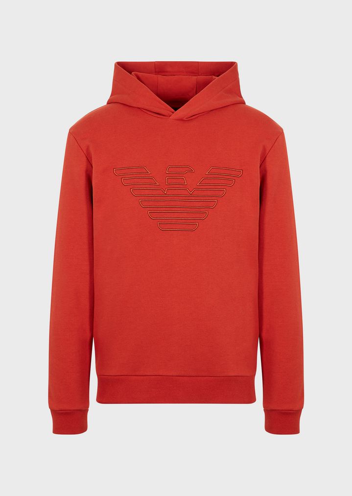 Sweatshirt mit Kapuze und Maxi-Adler als Stickerei Sweatshirt mit Kapuze und Maxi-Adler als Stickerei