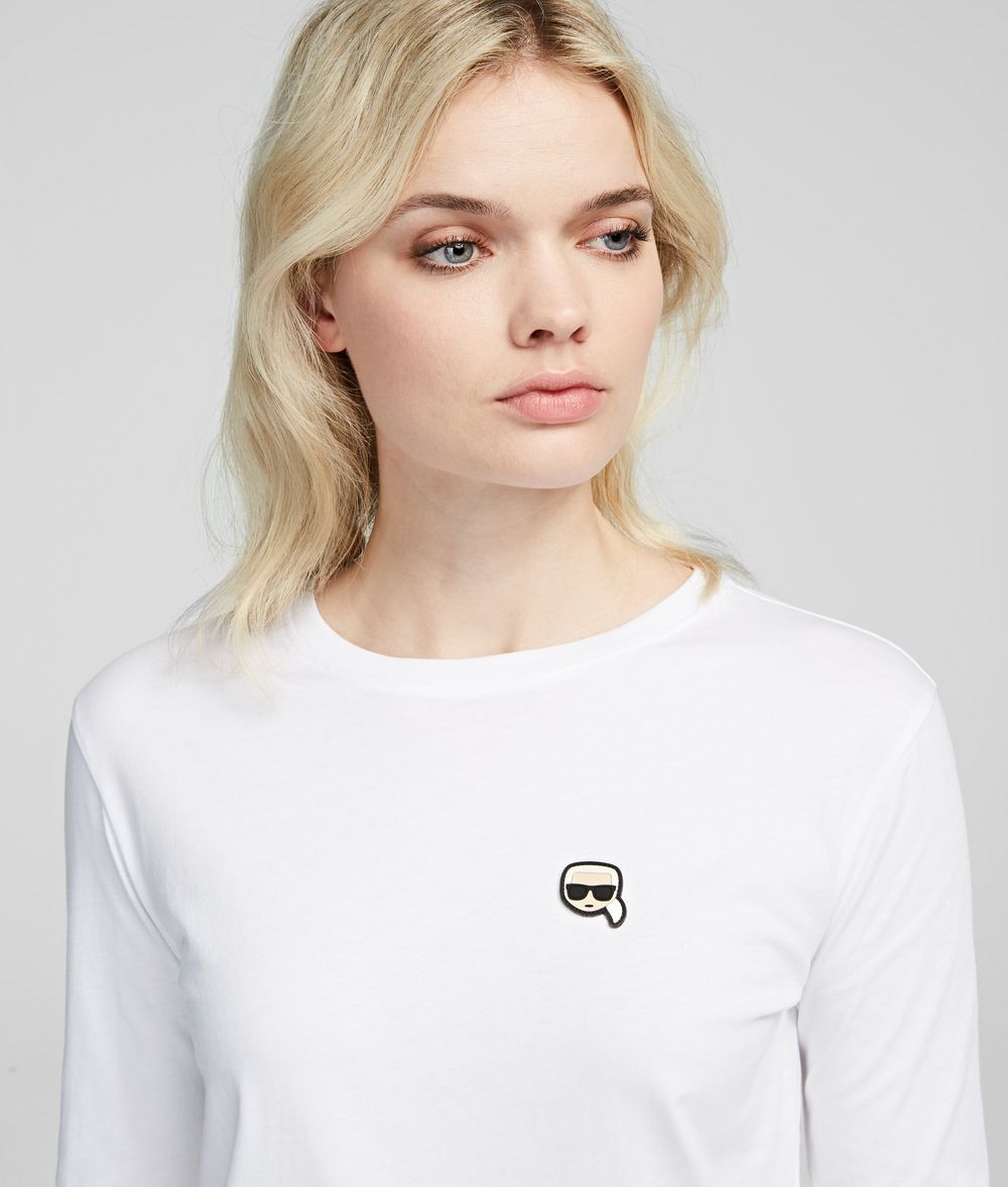 KARL LAGERFELD K/Ikonik Long Sleeve T-Shirt T-shirt Woman d