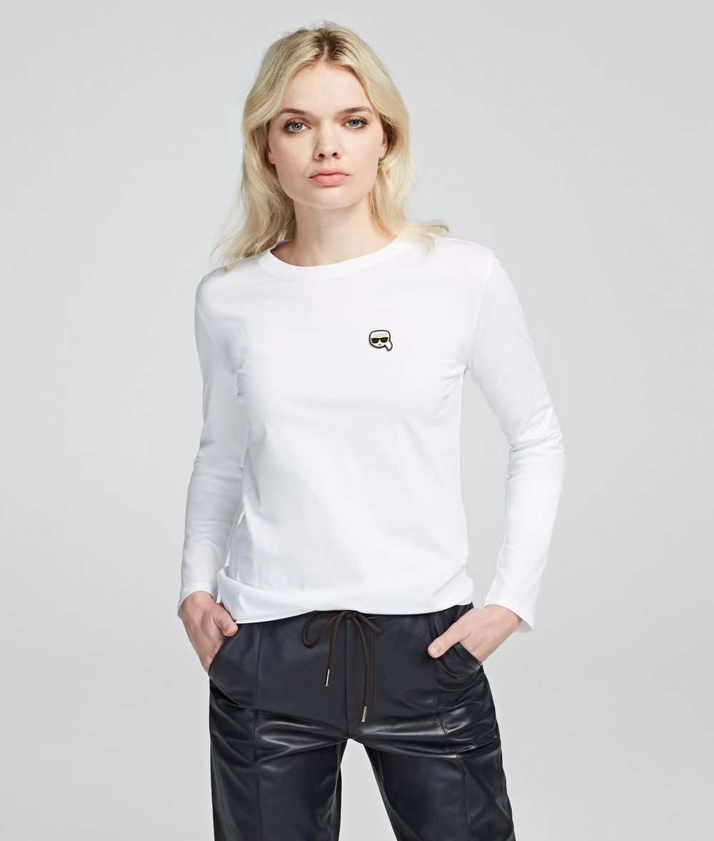 KARL LAGERFELD K/Ikonik Long Sleeve T-Shirt T-shirt Woman f