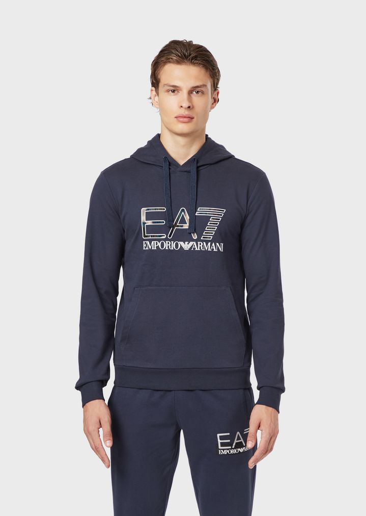 トレインロゴ ピュアコットンスウェットシャツ EA7ロゴ トレインロゴ ピュアコットンスウェットシャツ EA7ロゴ