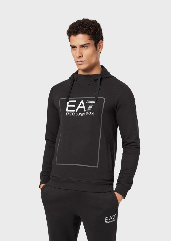 トレインロゴ ピュアコットンスウェットシャツ EA7ロゴ トレインロゴ ピュアコットンスウェットシャツ EA7ロゴ