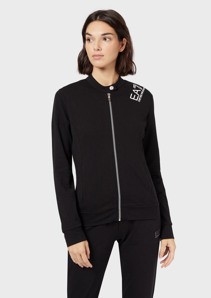 Full-zip sweatshirt in French terry fabric Full-zip sweatshirt in French terry fabric