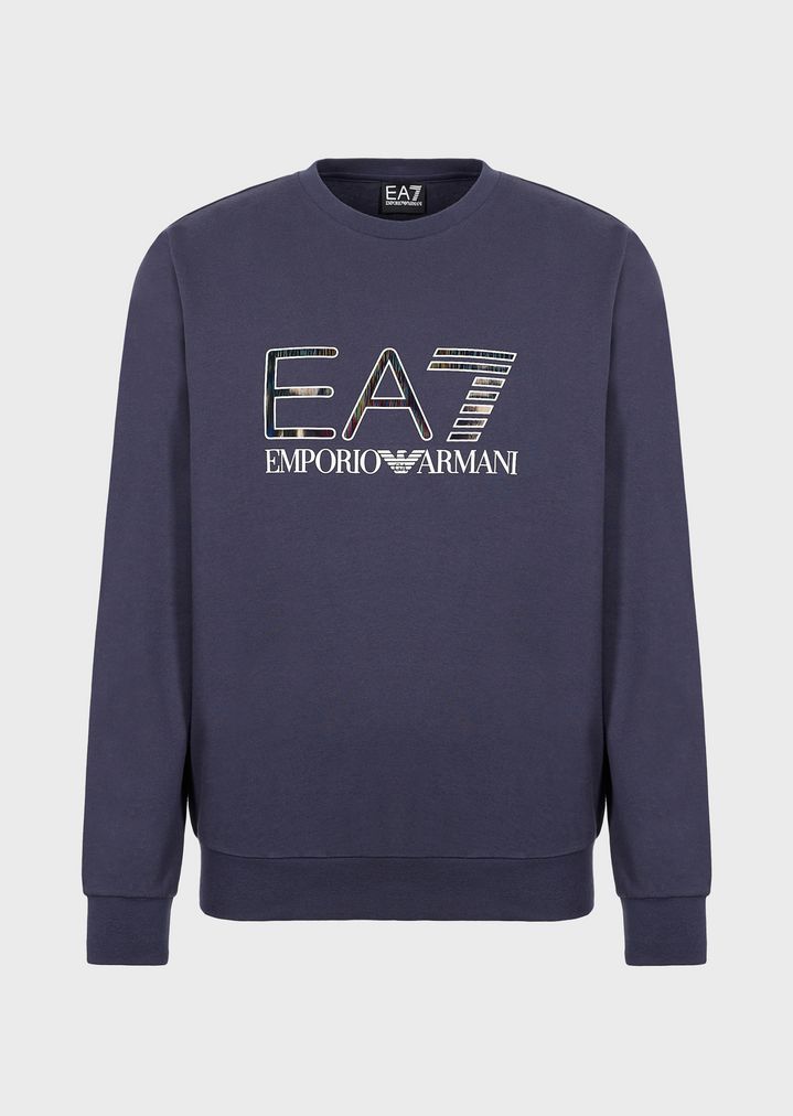 トレインロゴ ピュアコットンスウェットシャツ EA7ロゴ トレインロゴ ピュアコットンスウェットシャツ EA7ロゴ