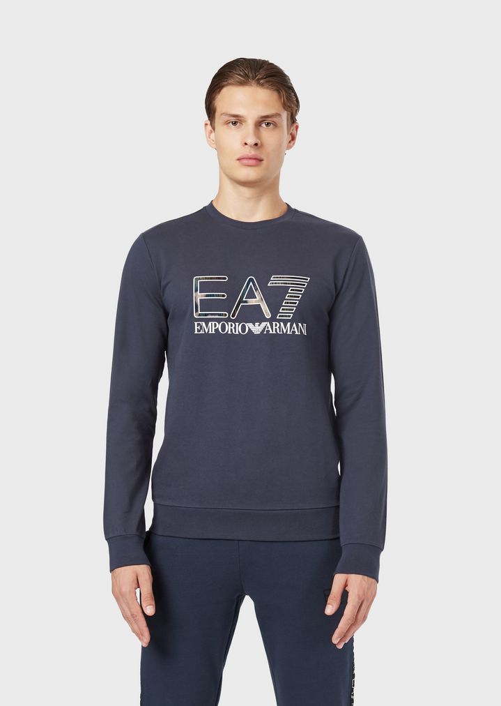 トレインロゴ ピュアコットンスウェットシャツ EA7ロゴ トレインロゴ ピュアコットンスウェットシャツ EA7ロゴ