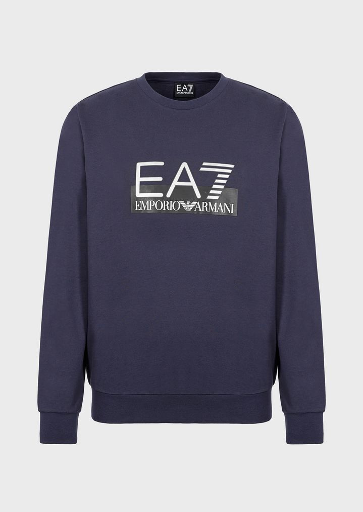 トレインロゴ ピュアコットンスウェットシャツ EA7ロゴ トレインロゴ ピュアコットンスウェットシャツ EA7ロゴ