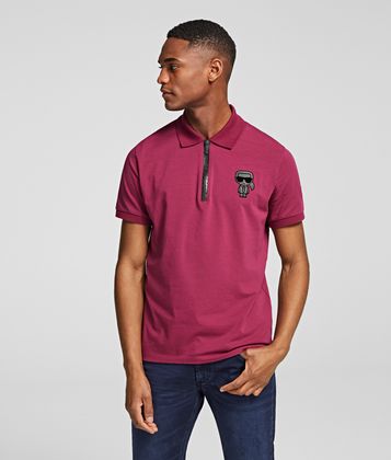 KARL LAGERFELD IKONIK ZIP POLO KARL LAGERFELD IKONIK ZIP POLO
