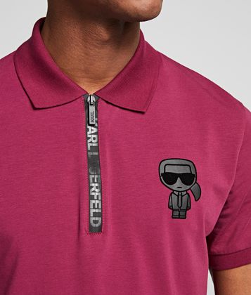 KARL LAGERFELD IKONIK ZIP POLO KARL LAGERFELD IKONIK ZIP POLO