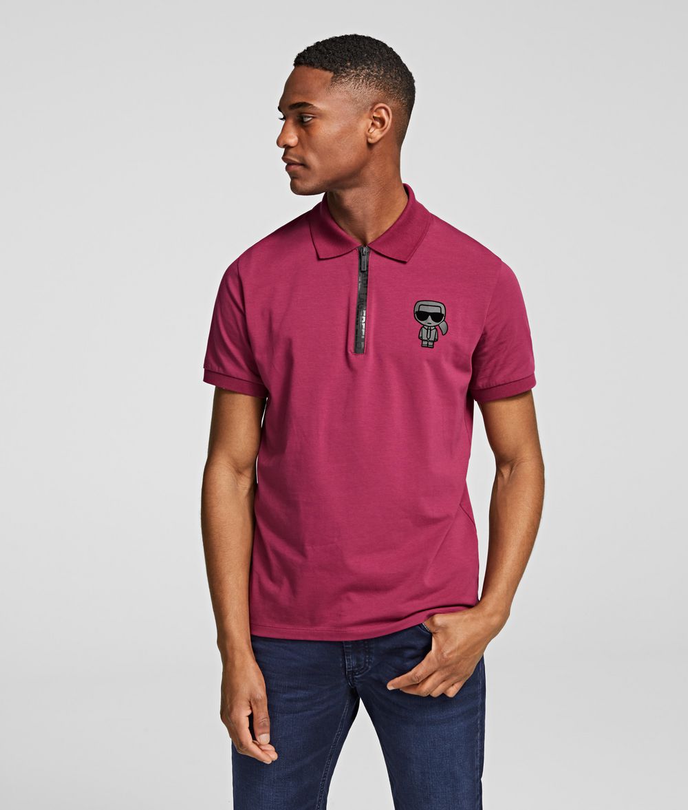 KARL LAGERFELD IKONIK ZIP POLO T-shirt Man f